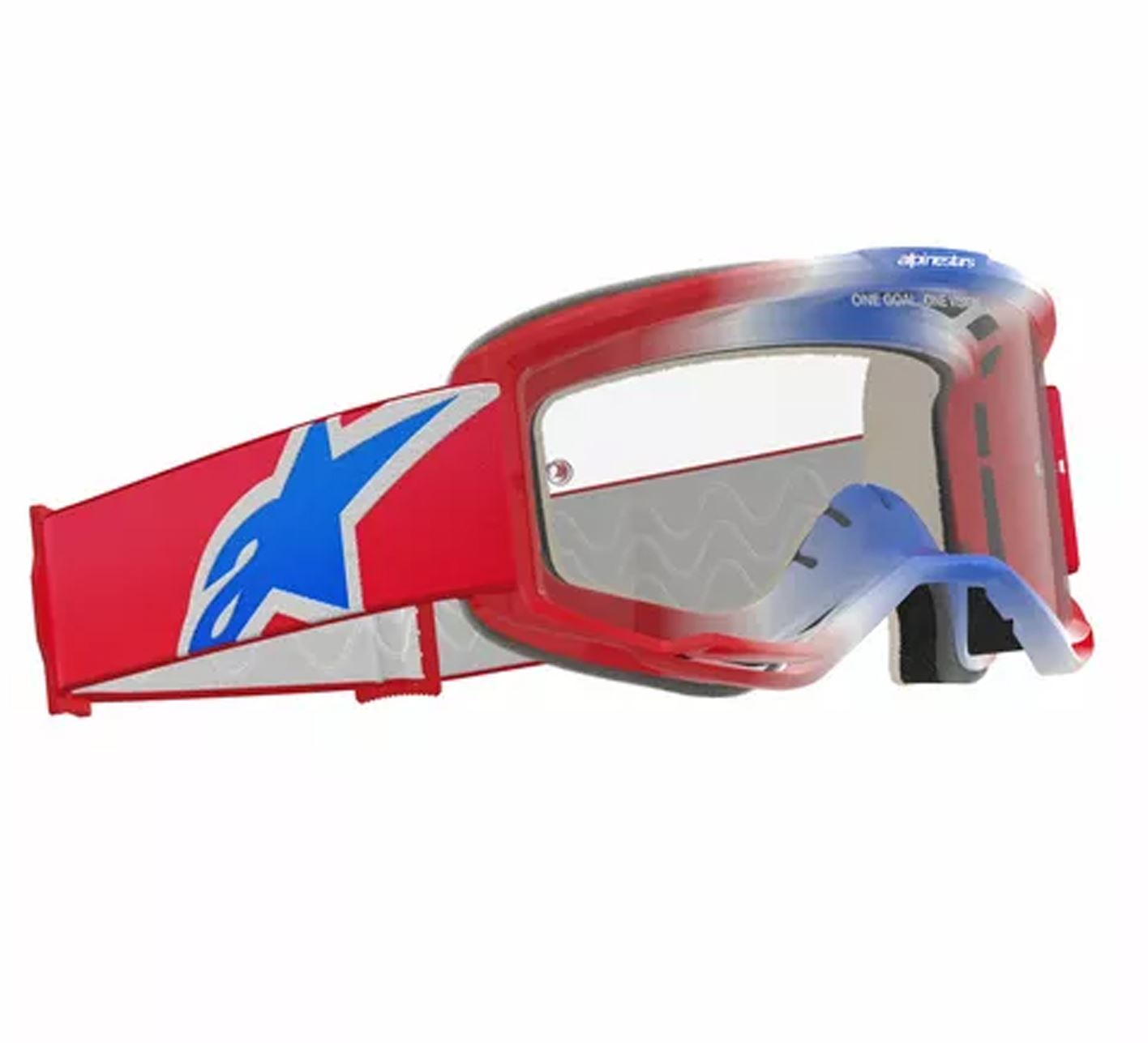 Alpinestars 2025 Goggles Vision 5 Corp Red White Blue Clear